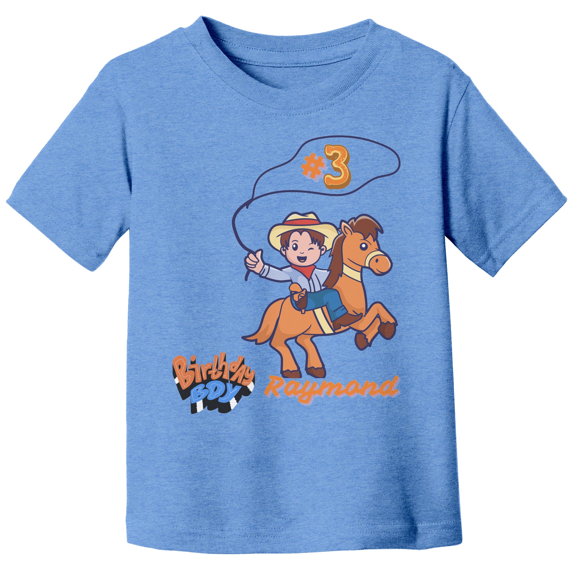 Personalized Cowboy "Birthday Boy" Toddler Shirt