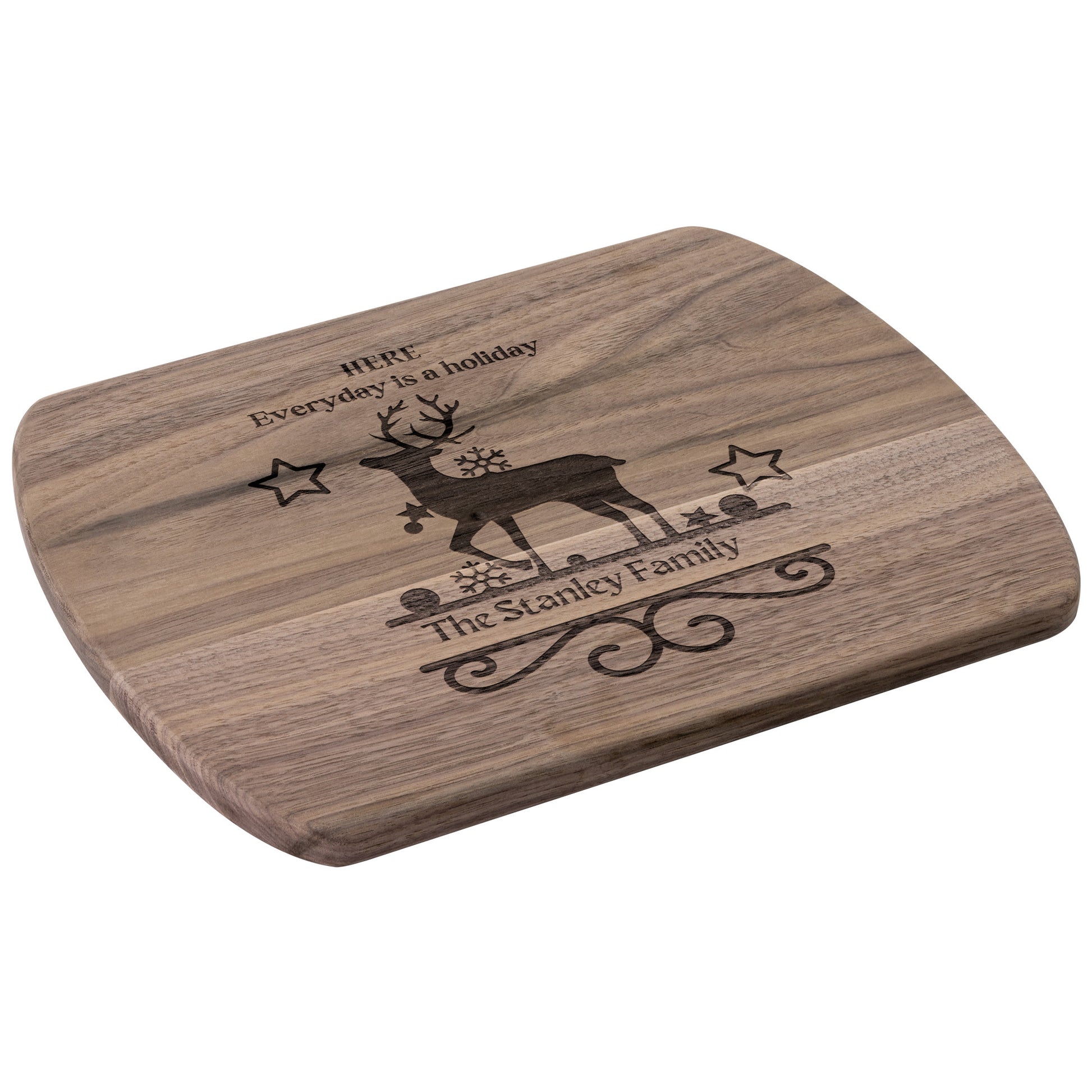 Personalized "Everyday is a Holiday" Hardwood Cutting Board