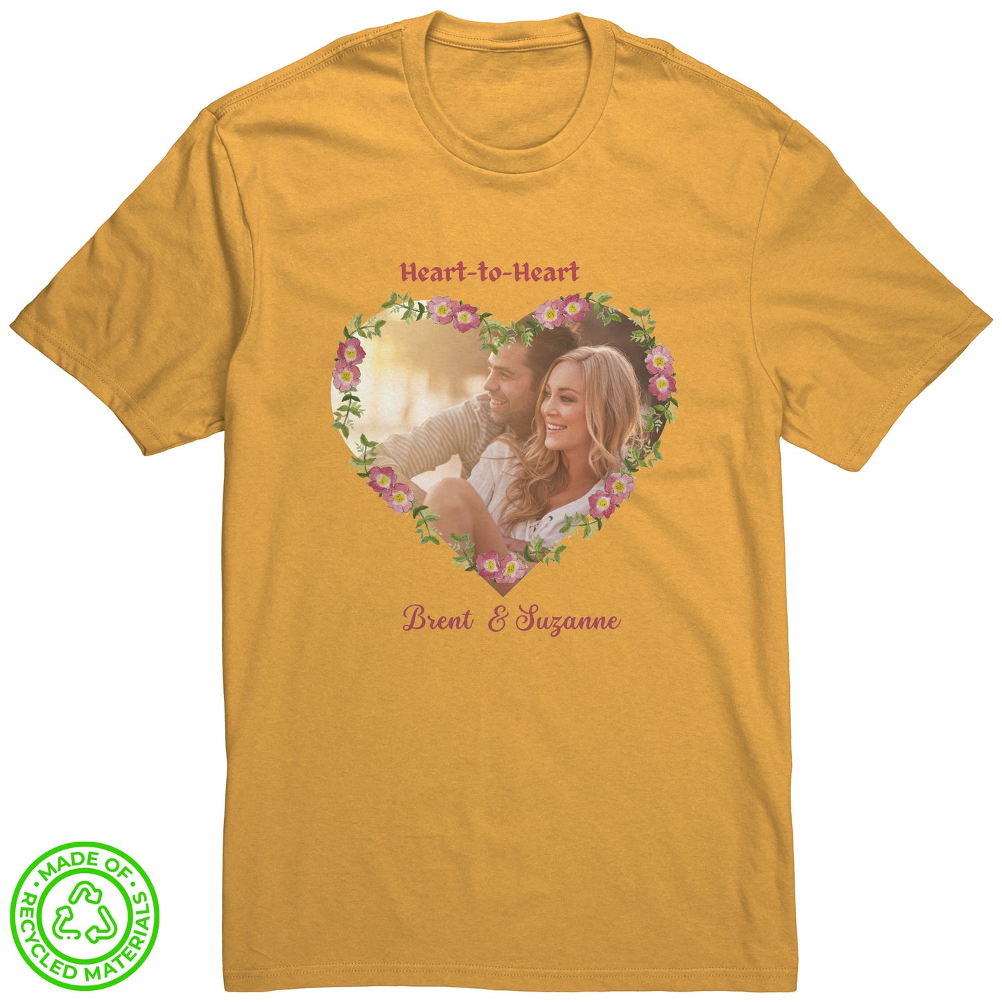Personalized Heart-To-Heart Photo District Re-Tee