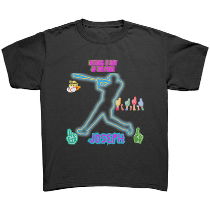 Camiseta juvenil personalizada "Golpeando el balón"