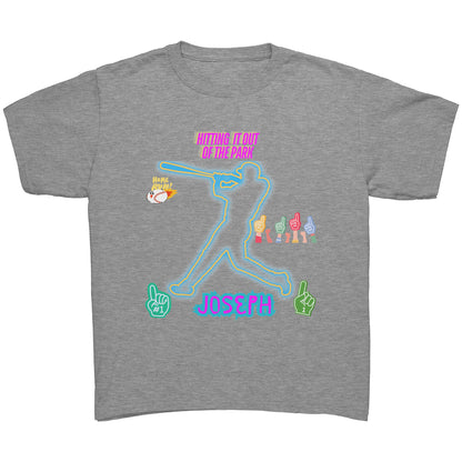 Camiseta juvenil personalizada "Golpeando el balón"