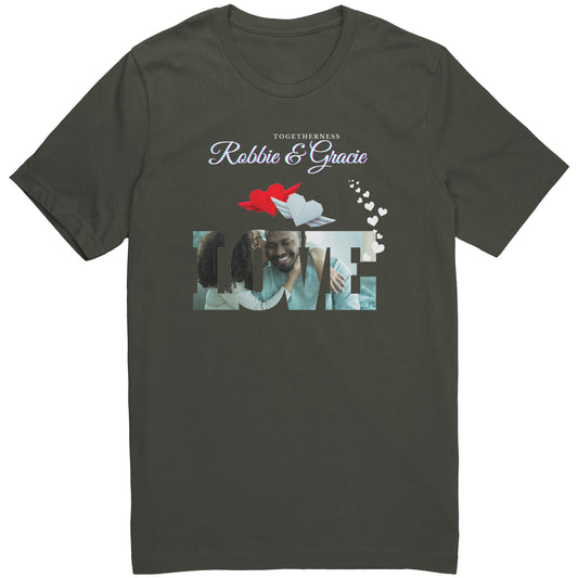 Personalized Love Couple  Photo Canvas Unisex Shirt