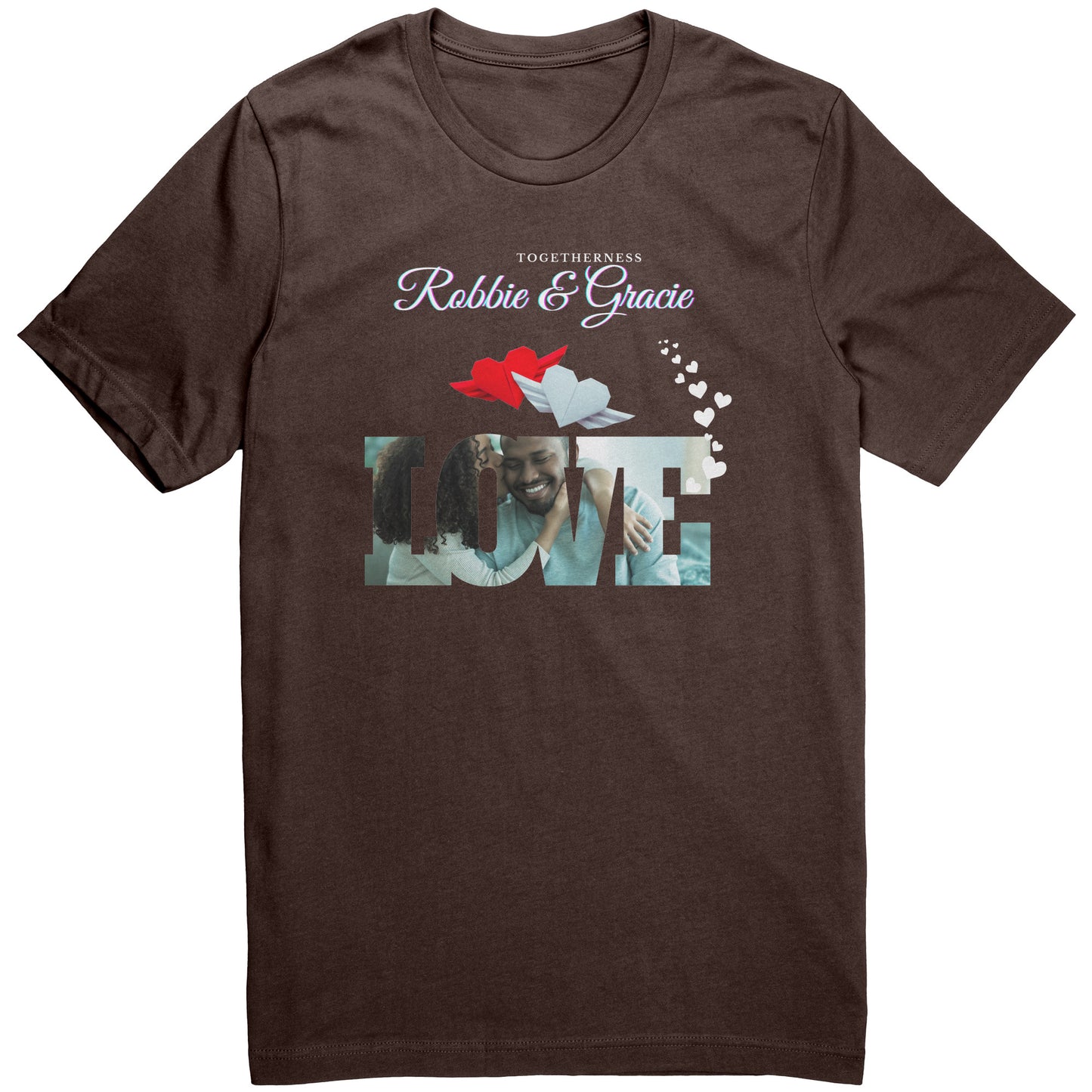 Personalized Love Couple  Photo Canvas Unisex Shirt