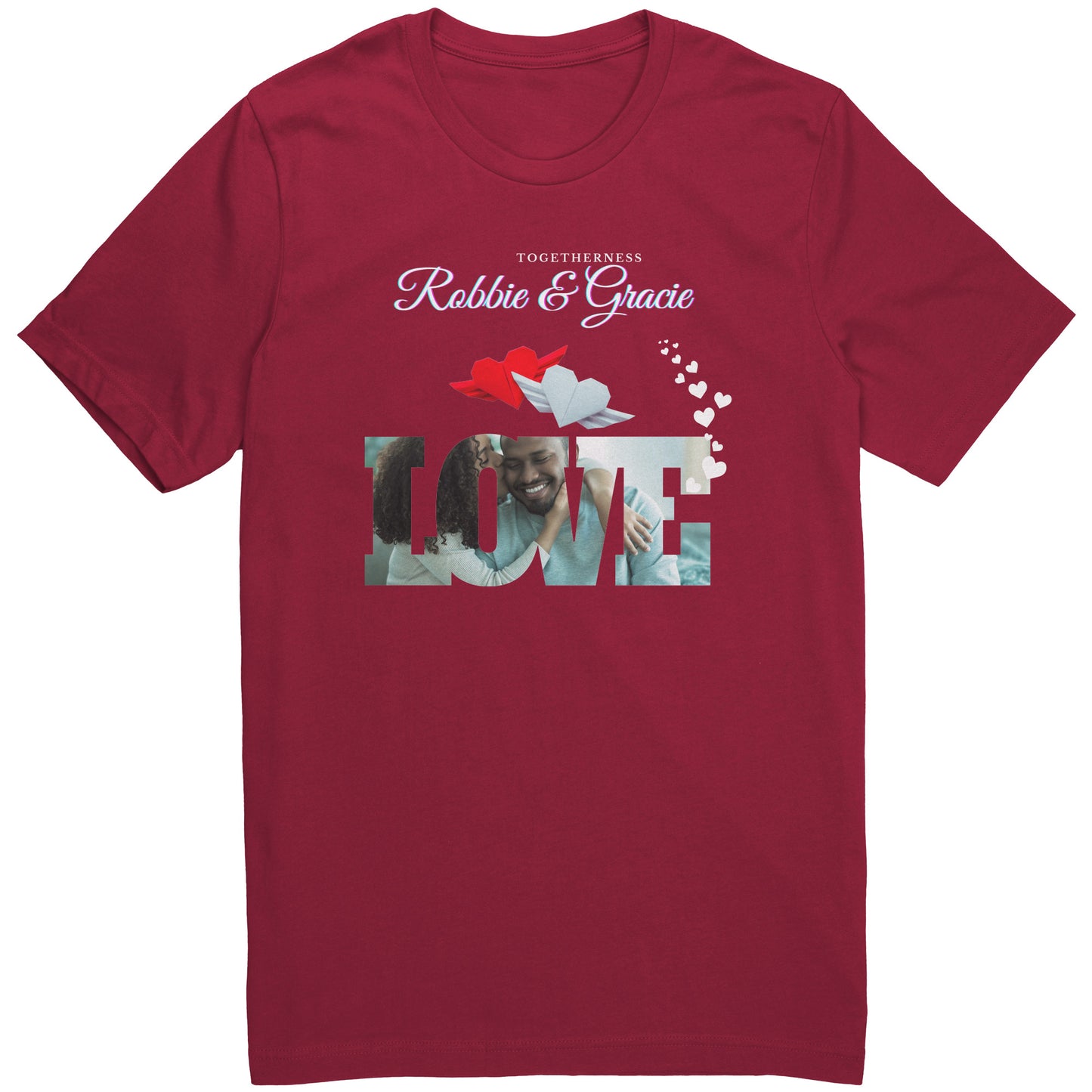 Personalized Love Couple  Photo Canvas Unisex Shirt