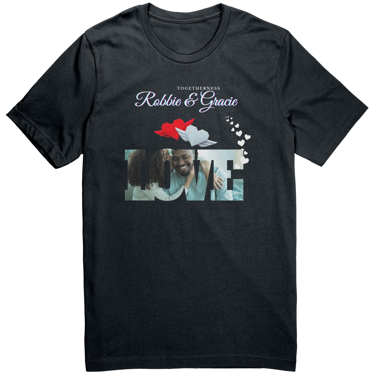 Personalized Love Couple  Photo Canvas Unisex Shirt