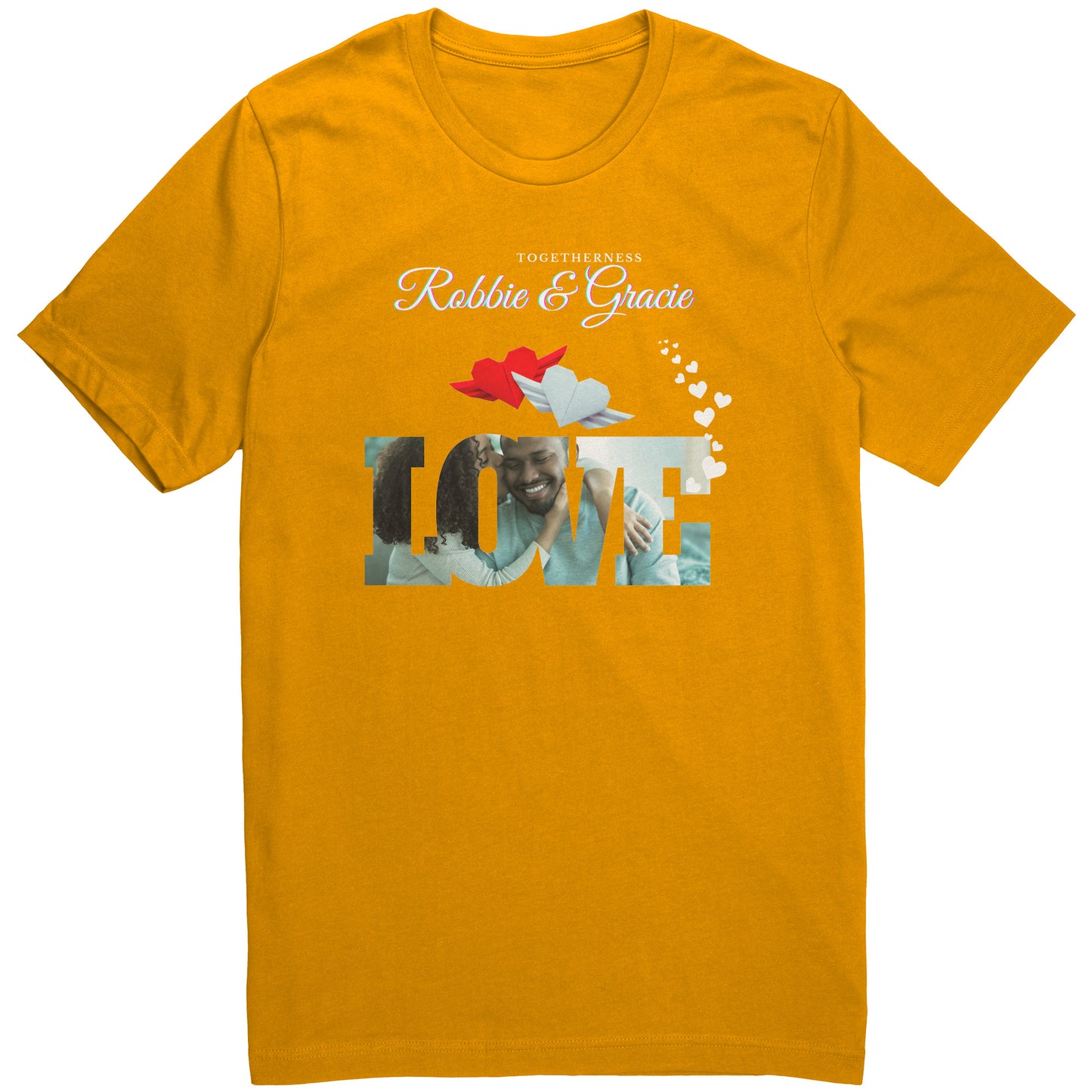 Personalized Love Couple  Photo Canvas Unisex Shirt