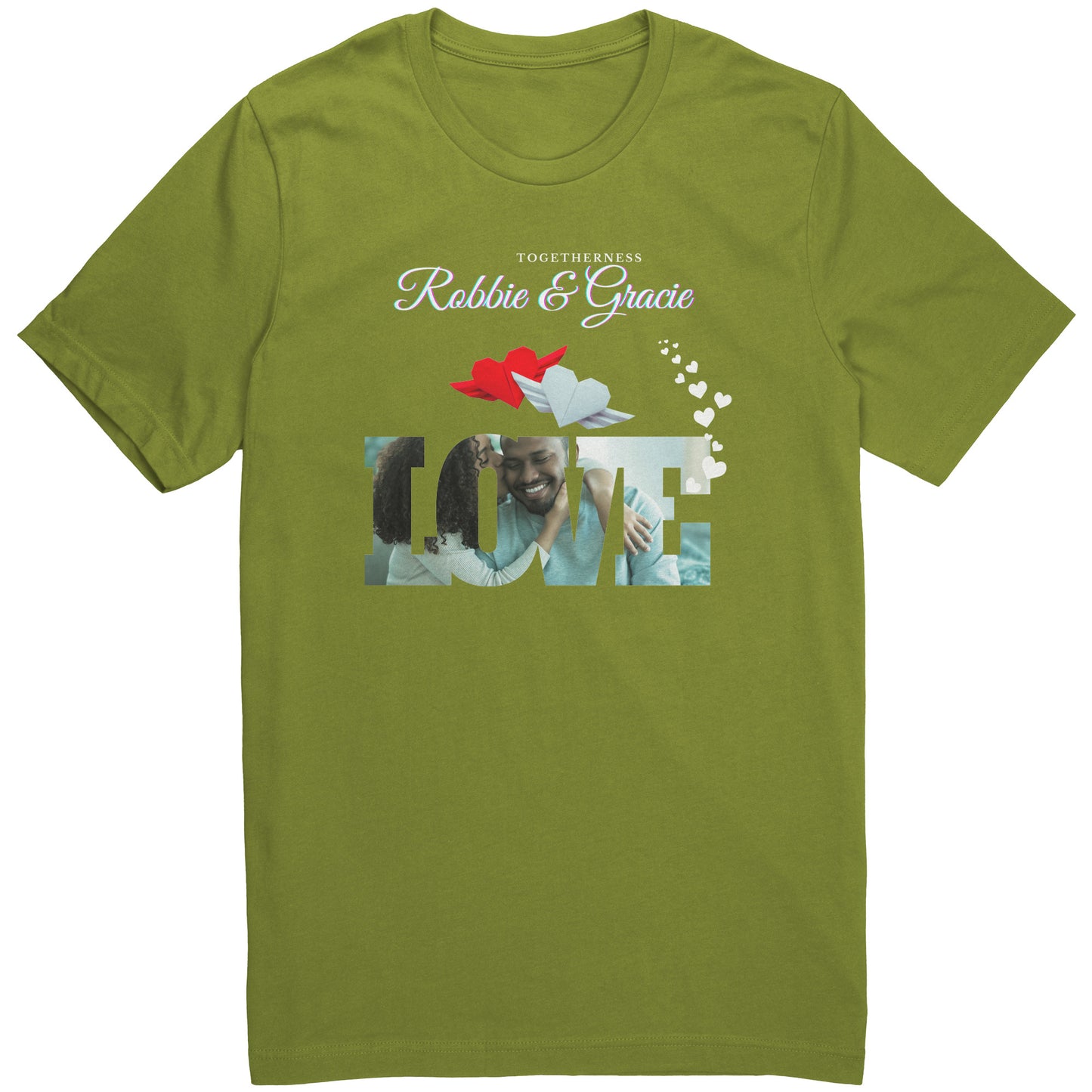 Personalized Love Couple  Photo Canvas Unisex Shirt