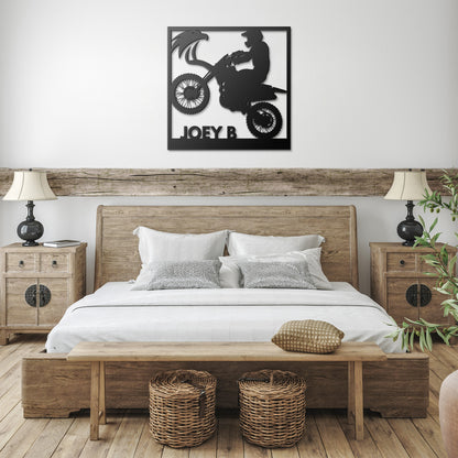 Personalized Motorcycle Die Cut Metal Sign