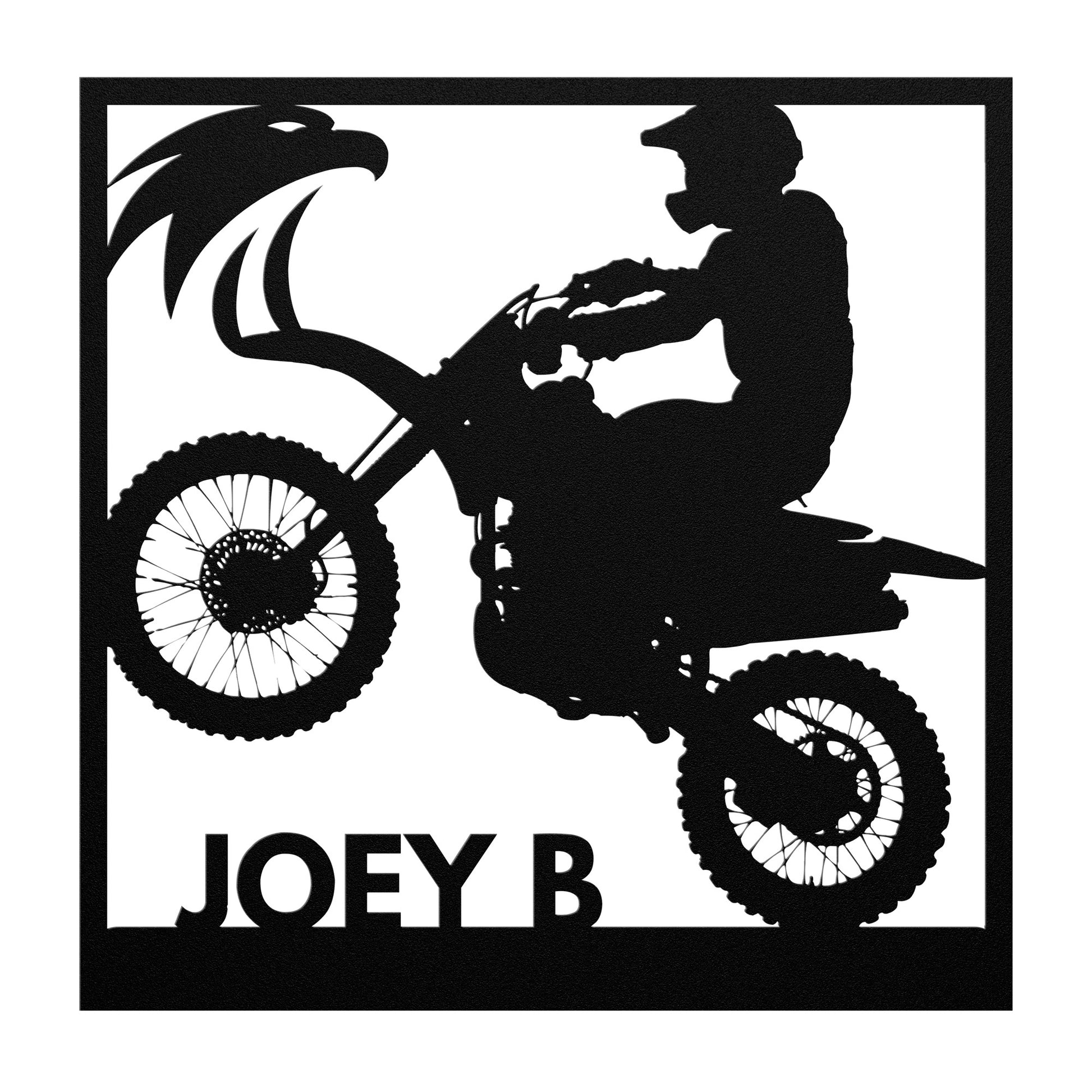 Personalized Motorcycle Die Cut Metal Sign