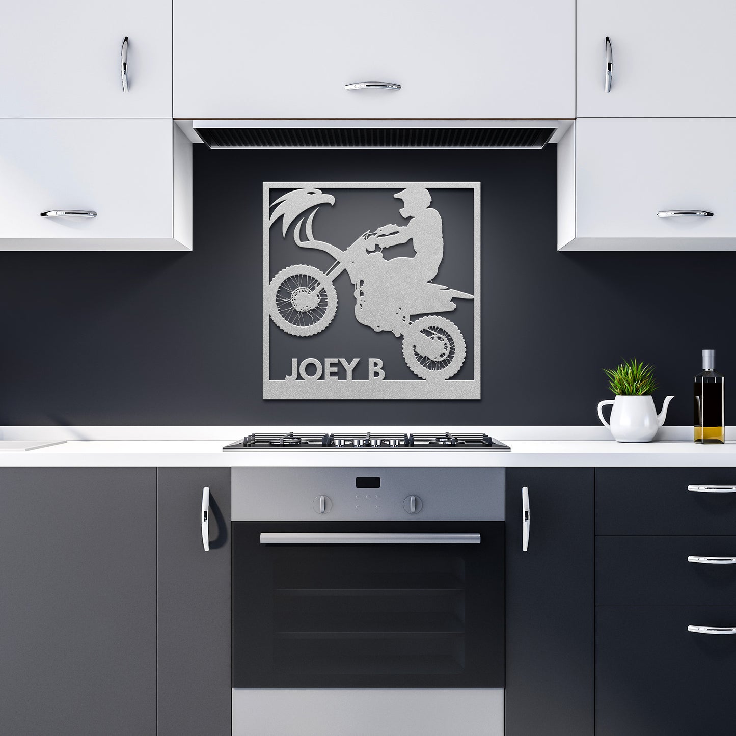 Personalized Motorcycle Die Cut Metal Sign