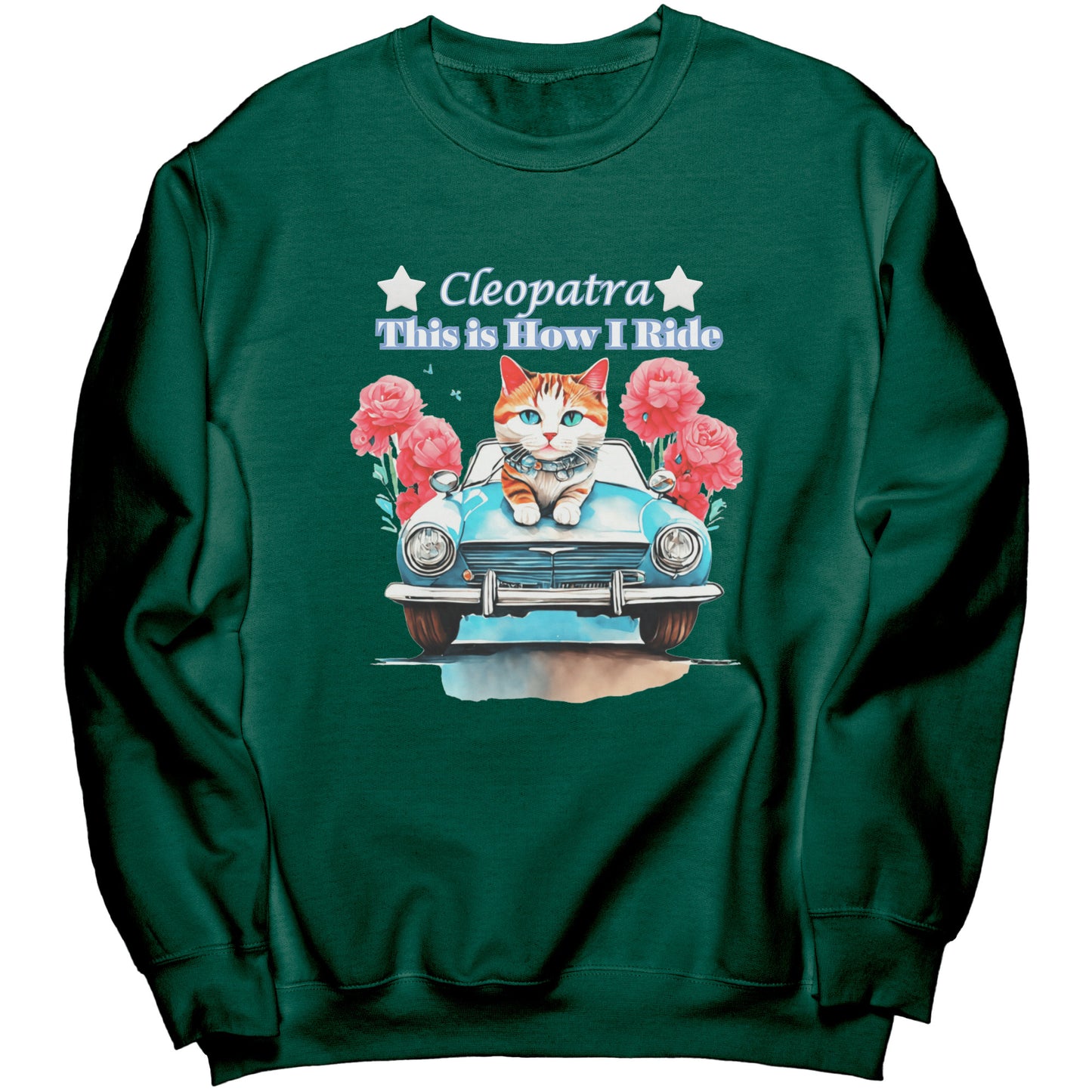 Sudadera de cuello redondo personalizada "Así conduzco"