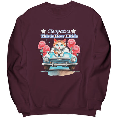 Sudadera de cuello redondo personalizada "Así conduzco"