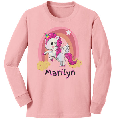 Personalized "Unicorn" Toddler (Girl) Long Sleeve T-Shirt