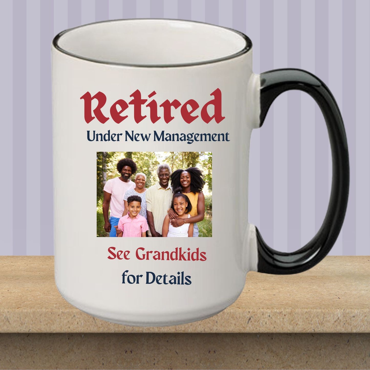 Photo Retirement Mug for Grandparent/  Funny Retirement Gift