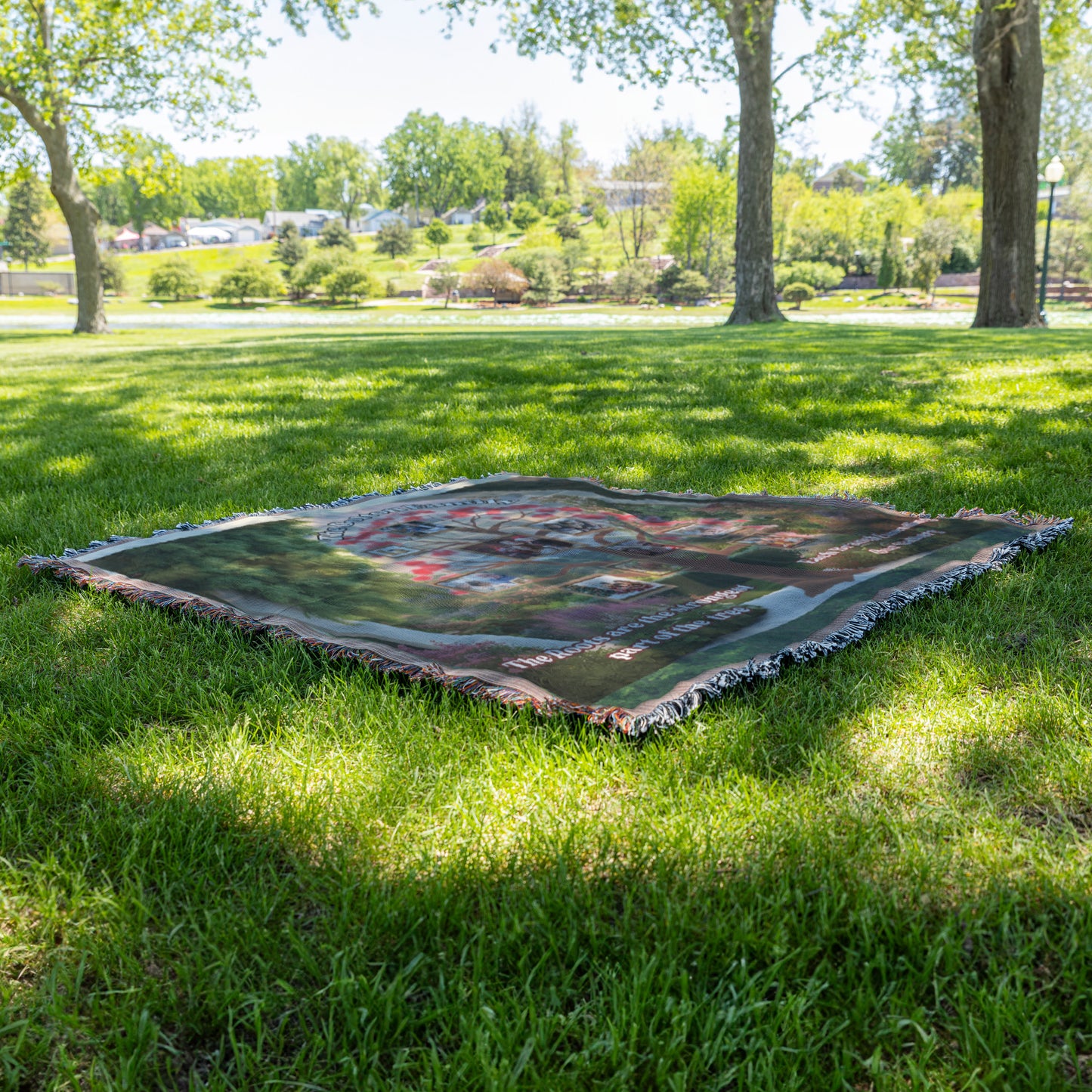 Personalized Photo Family Tree Decorative Woven Blanket