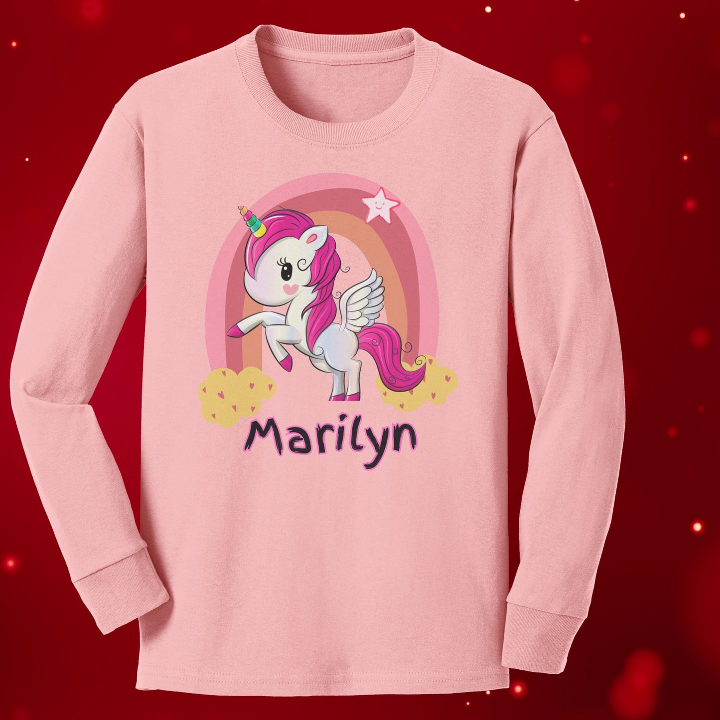 Personalized "Unicorn" Toddler (Girl) Long Sleeve T-Shirt