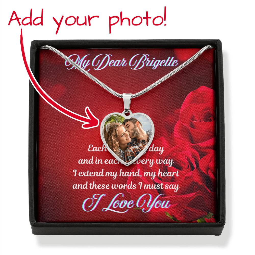 Personalized Photo Heart Shaped Necklace