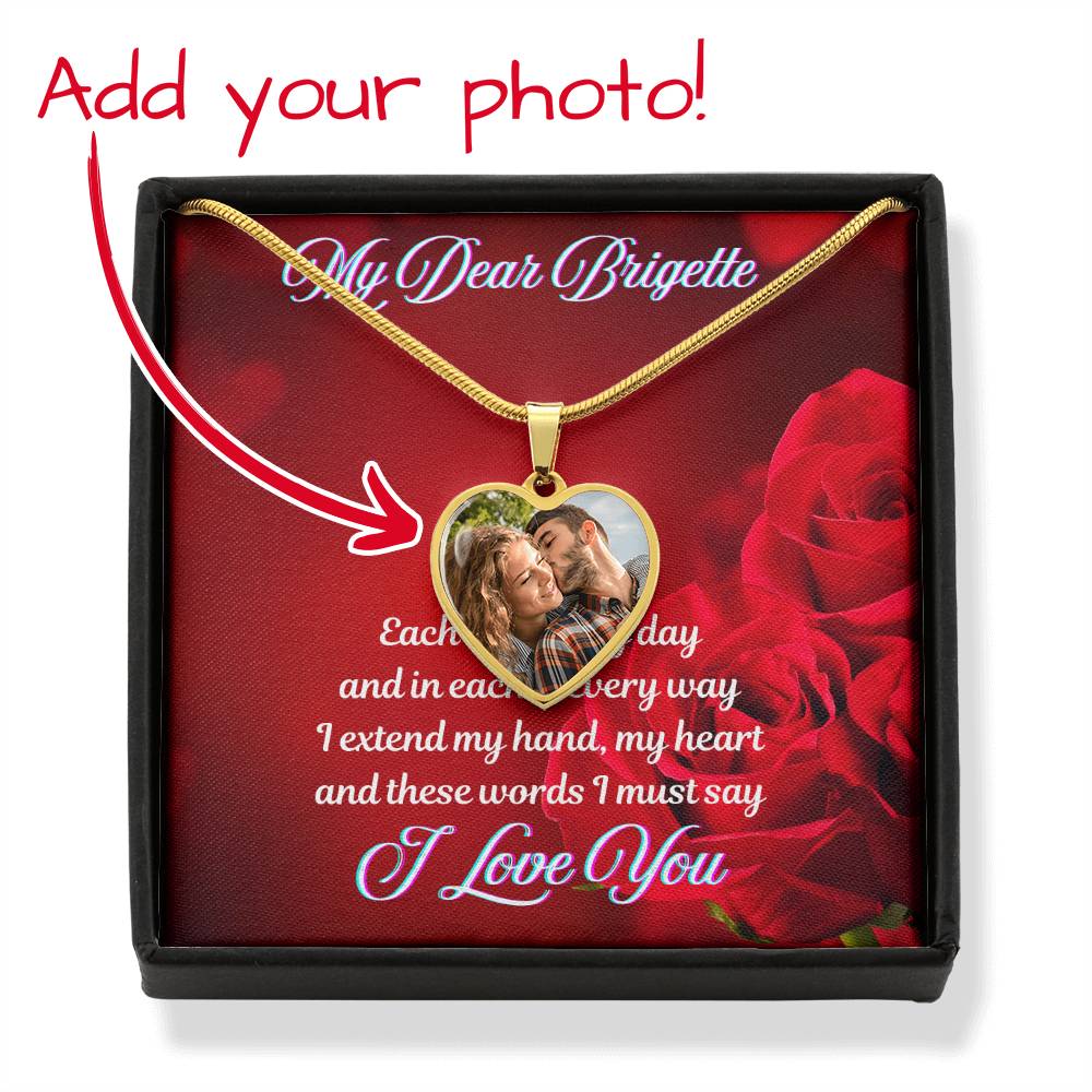 Personalized Photo Heart Shaped Necklace