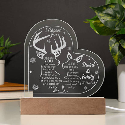 Personalized Engraved Heart-Shaped Plaque -Why I Choose You