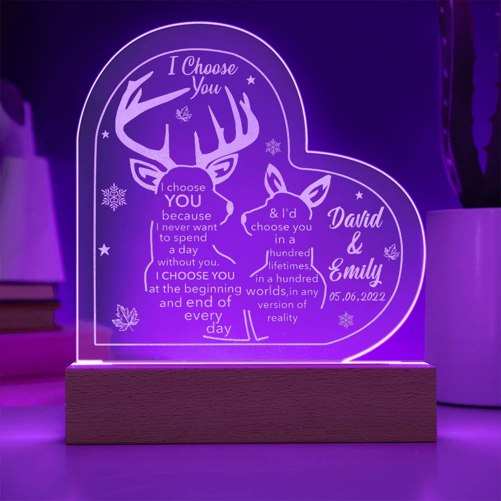 Personalized Engraved Heart-Shaped Plaque -Why I Choose You