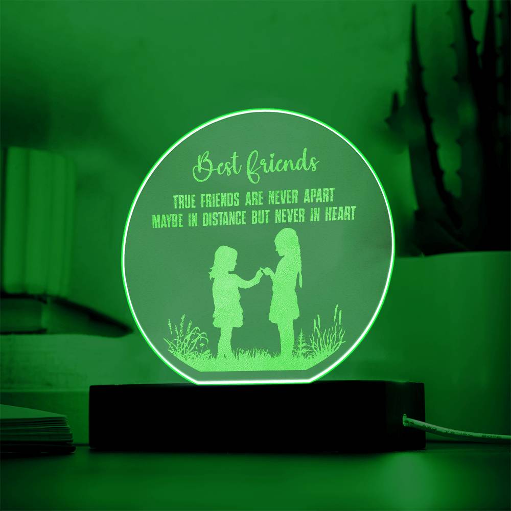 Engraved "Best Friends" Round Plaque