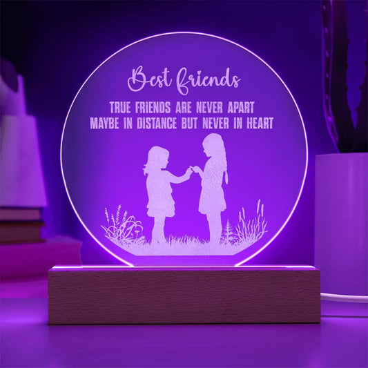 Engraved "Best Friends" Round Plaque