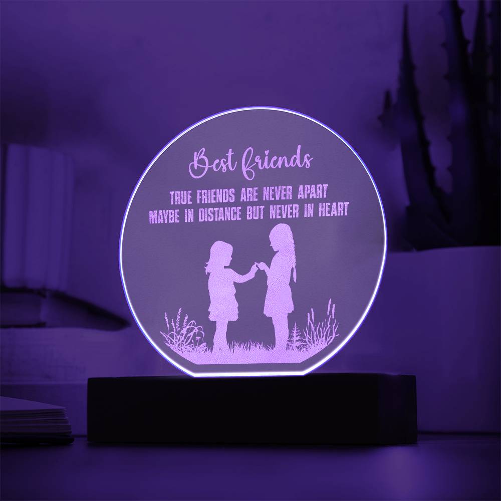 Engraved "Best Friends" Round Plaque