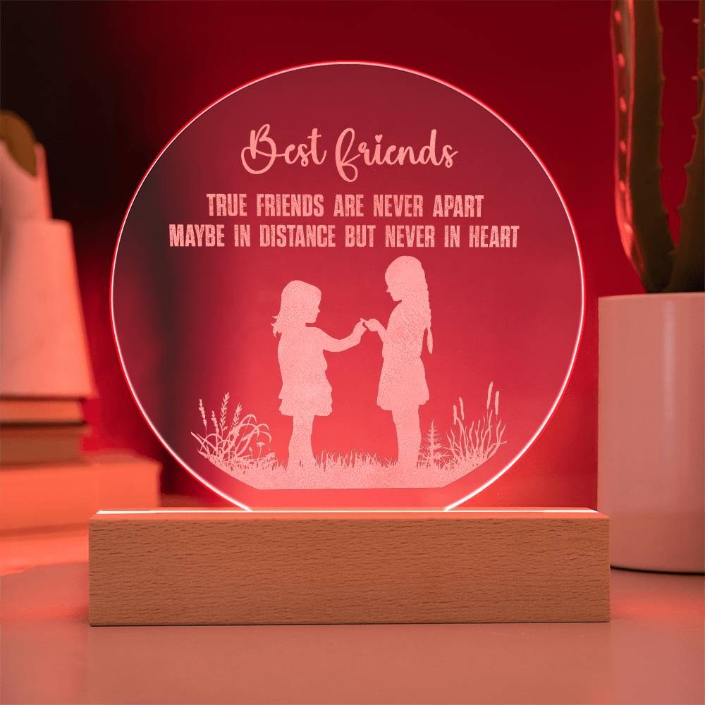 Engraved "Best Friends" Round Plaque