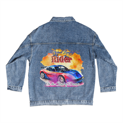 Personalized "Rider On the Streets of Dreams" Men's Denim Jean Jacket