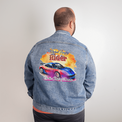 Personalized "Rider On the Streets of Dreams" Men's Denim Jean Jacket