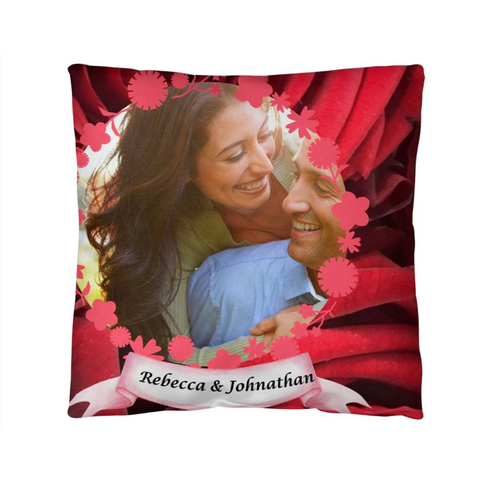 Roses of Love Personalized Photo Pillow