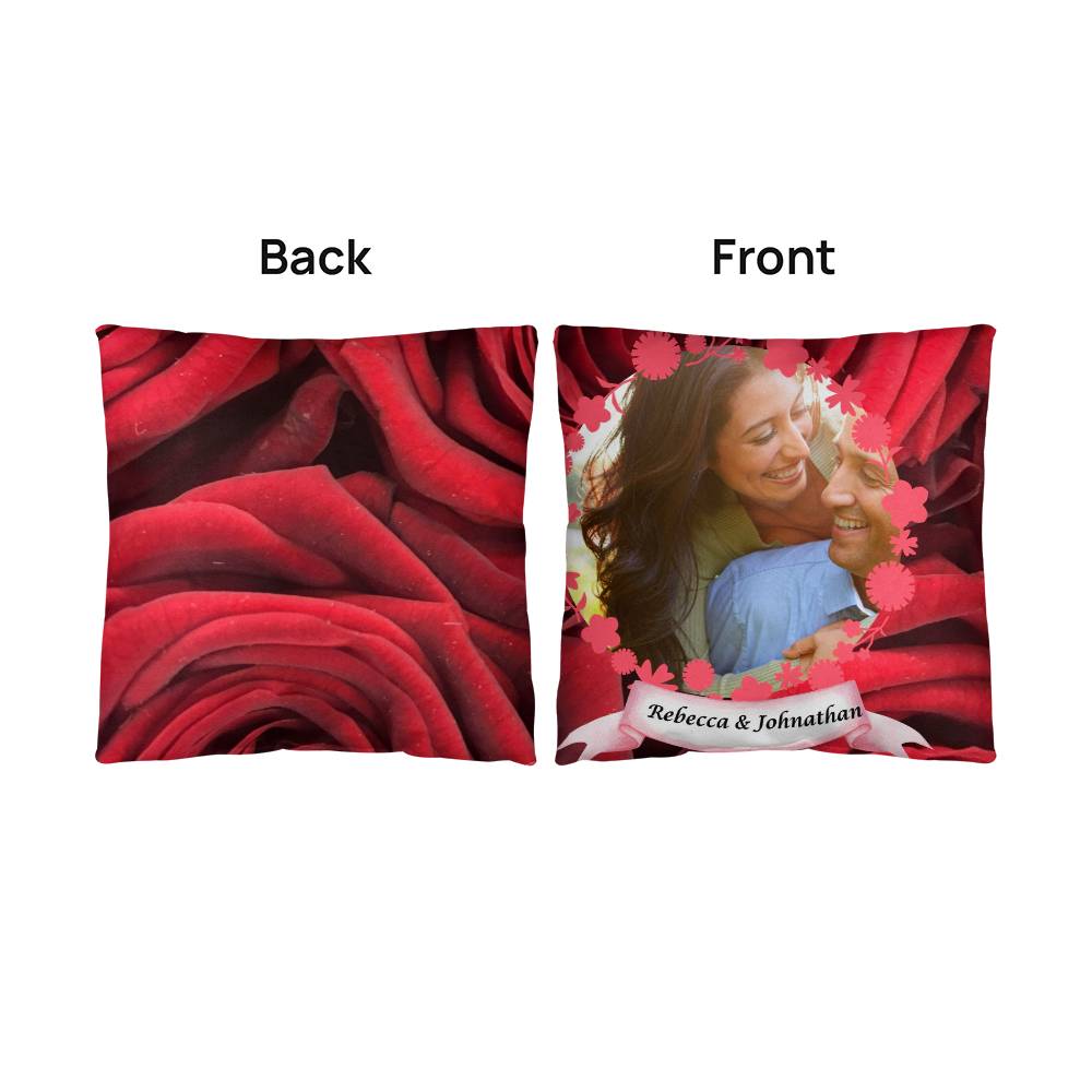 Roses of Love Personalized Photo Pillow