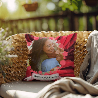 Roses of Love Personalized Photo Pillow