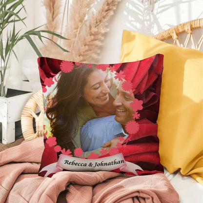 Roses of Love Personalized Photo Pillow