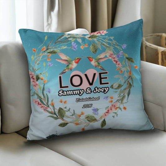 Personalized "Lovebirds" Custom designed Pillow