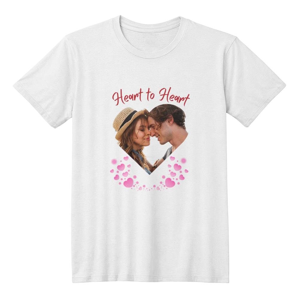 Personalized "Heart Shaped Photo of Couple"Tee