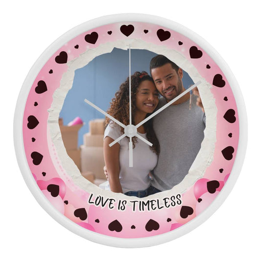 Personalized with Photo "Love is Timeless" Clock