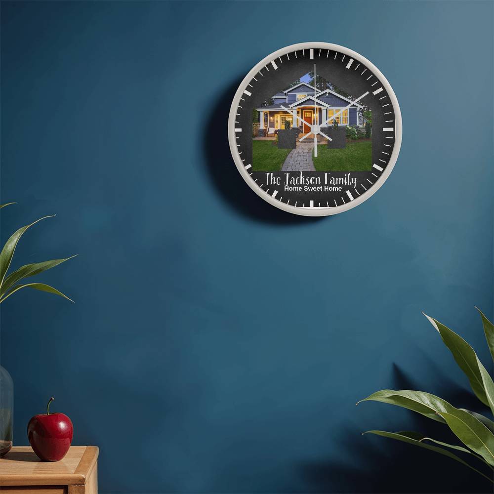 Personalized Photo "Home Sweet Home" Clock