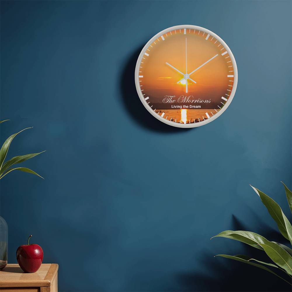 Personalized "Living the Dream" Clock