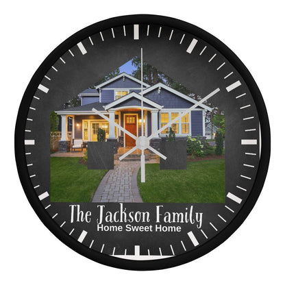 Personalized Photo "Home Sweet Home" Clock