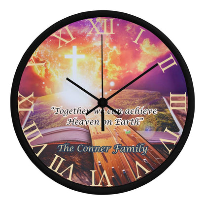 Personalized "Heaven on Earth" Wood Frame Clock