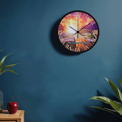 Personalized "Heaven on Earth" Wood Frame Clock