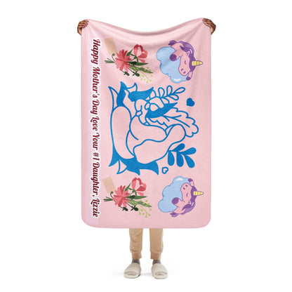 Personalized Mother Sherpa blanket/Mother's Day, Birthday, Mother Appreciation gift