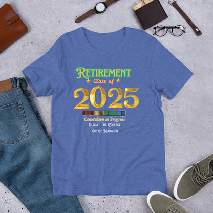 Personalized "Retirement Class of 2025...Unisex t-shirt